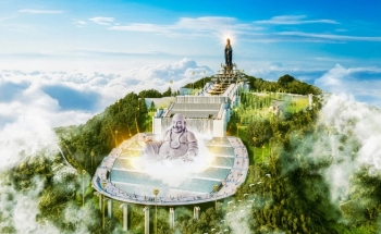 Sắp khai quang tượng Phật Di Lặc nặng hơn 5.000 tấn trên núi Bà Đen 